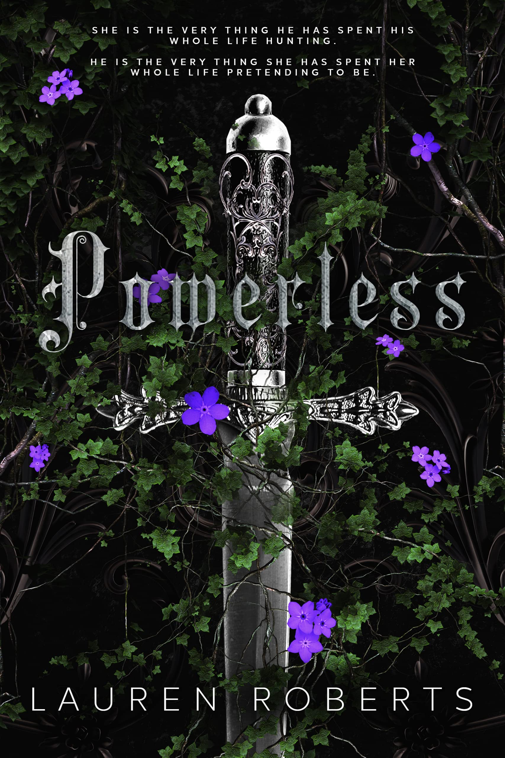 Book cover of Powerless by Lauren Roberts Book cover of Powerless by Lauren Roberts