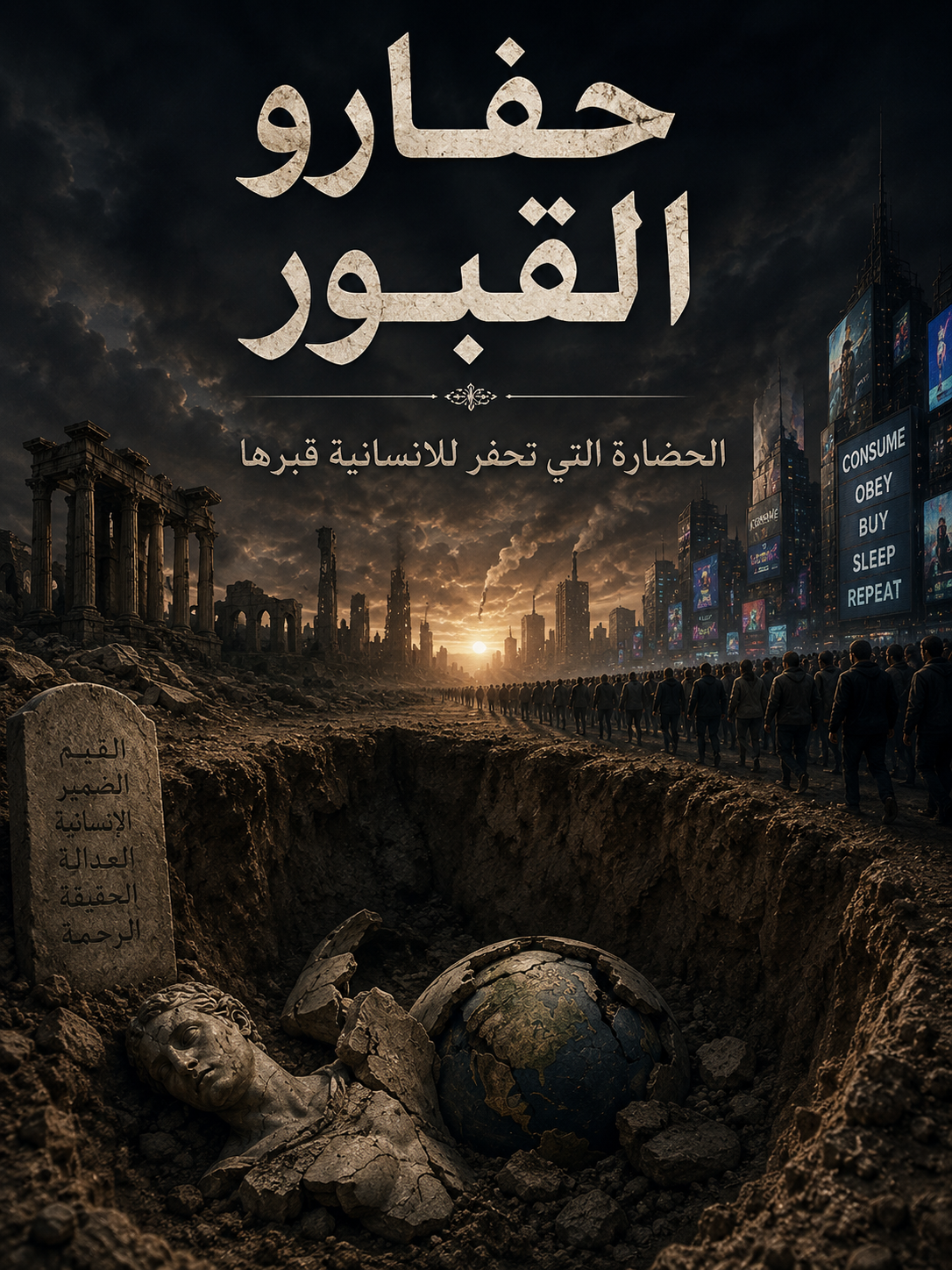 Book cover of حفارو القبور: الحضارة التي تحفر للانسانية قبرها by Roger Garaudy Book cover of حفارو القبور: الحضارة التي تحفر للانسانية قبرها by Roger Garaudy