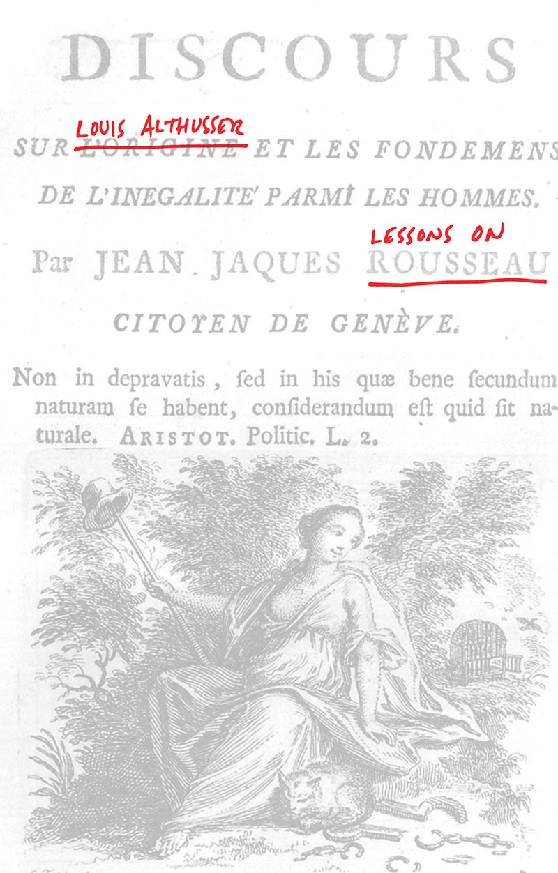 Book cover of Lessons on Rousseau by Louis Althusser Book cover of Lessons on Rousseau by Louis Althusser