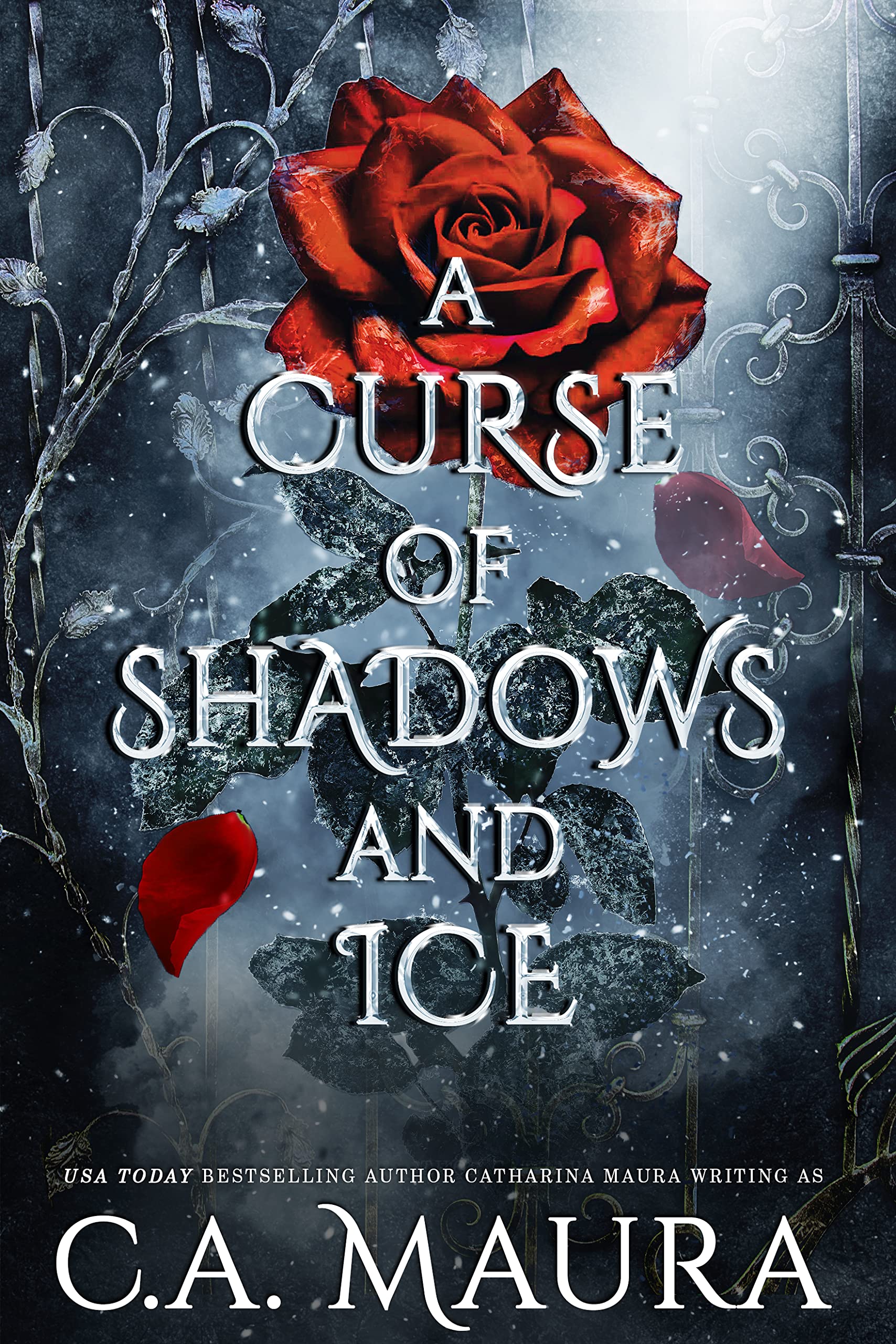 Book cover of A Curse of Shadows and Ice by Catharina Maura Book cover of A Curse of Shadows and Ice by Catharina Maura