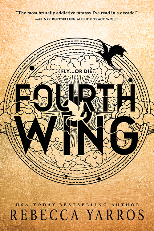 Book cover of Fourth Wing by Rebecca Yarros Book cover of Fourth Wing by Rebecca Yarros