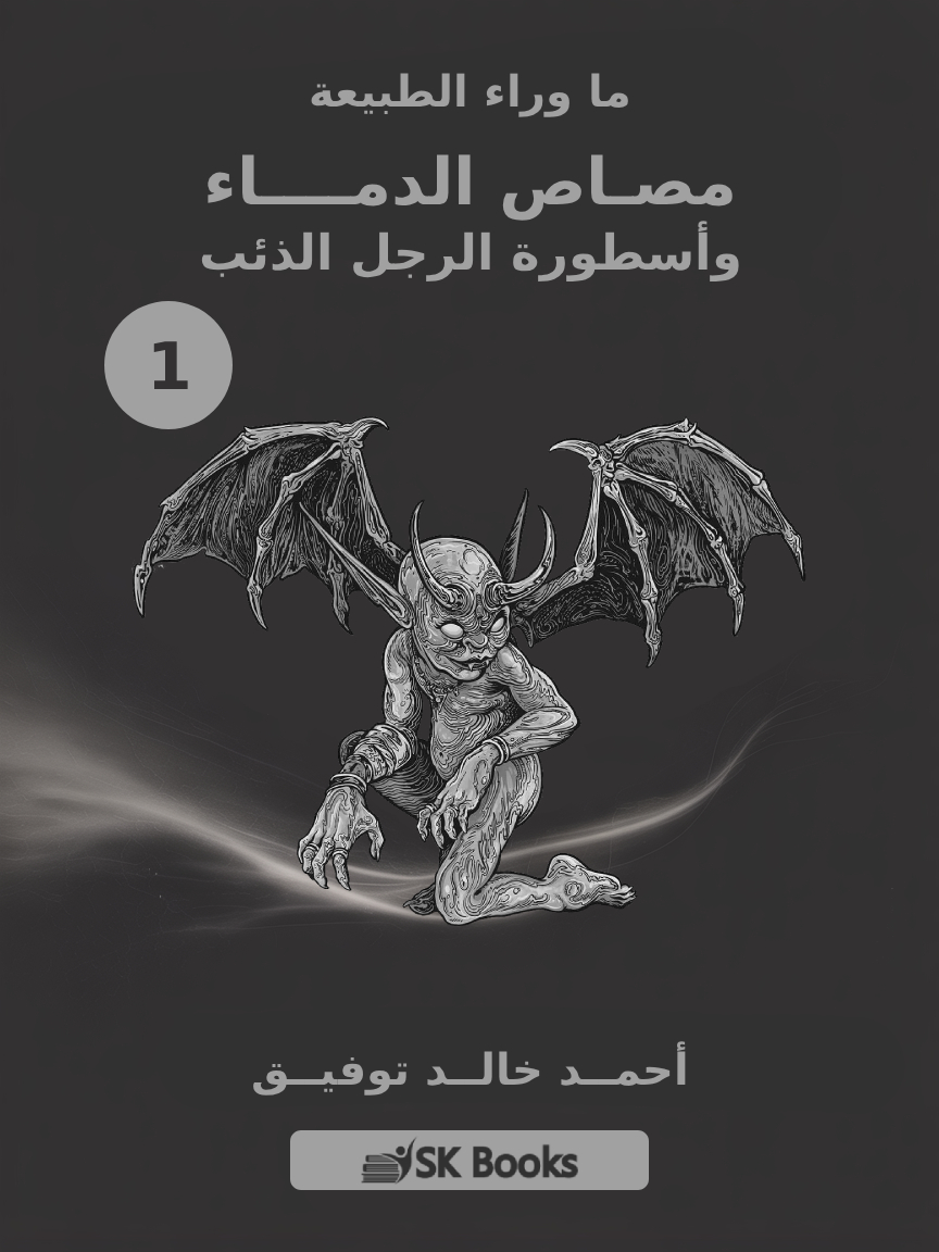 غلاف كتاب مصاص الدماء وأسطورة الرجل الذئب بقلم أحمد خالد توفيق غلاف كتاب مصاص الدماء وأسطورة الرجل الذئب بقلم أحمد خالد توفيق