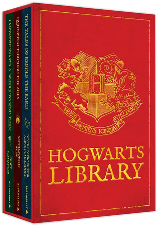 Book cover of The Hogwarts Library by J. K. Rowling Book cover of The Hogwarts Library by J. K. Rowling