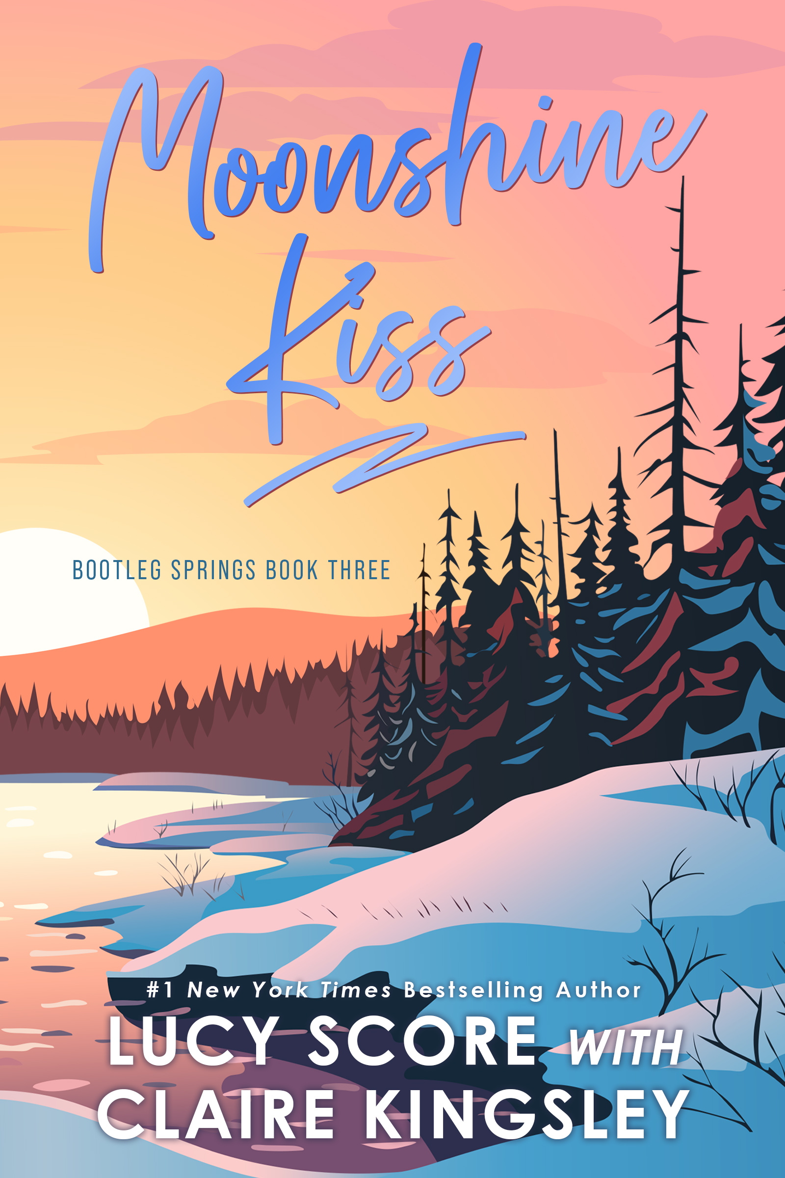 Book cover of Moonshine Kiss by Lucy Score Book cover of Moonshine Kiss by Lucy Score