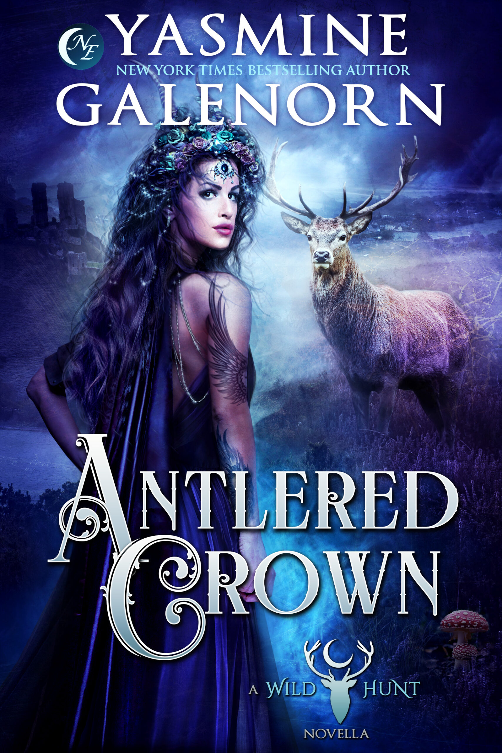 Book cover of Antlered Crown by Yasmine Galenorn Book cover of Antlered Crown by Yasmine Galenorn
