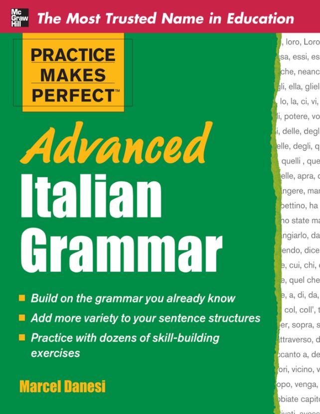 Book cover of Advanced Italian grammar by Marcel Danesi Book cover of Advanced Italian grammar by Marcel Danesi